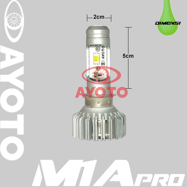 LAMPU LED motor AYOTO M1A PRO H6 25 WATT 2 WARNA