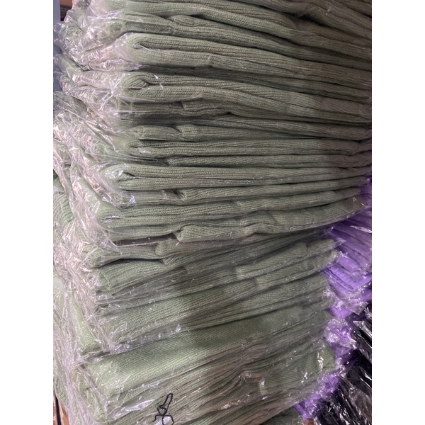 worldshop - Atasan Rajut Wanita Turtleneck - Kerah Tinggi Lengan Pendek - Knit Premium-Hijau mint