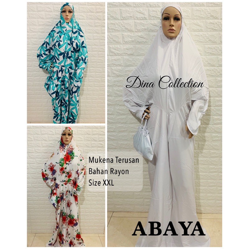 MUKENA ABAYA | MUKENA TERUSAN RAYON PREMIUM JUMBO