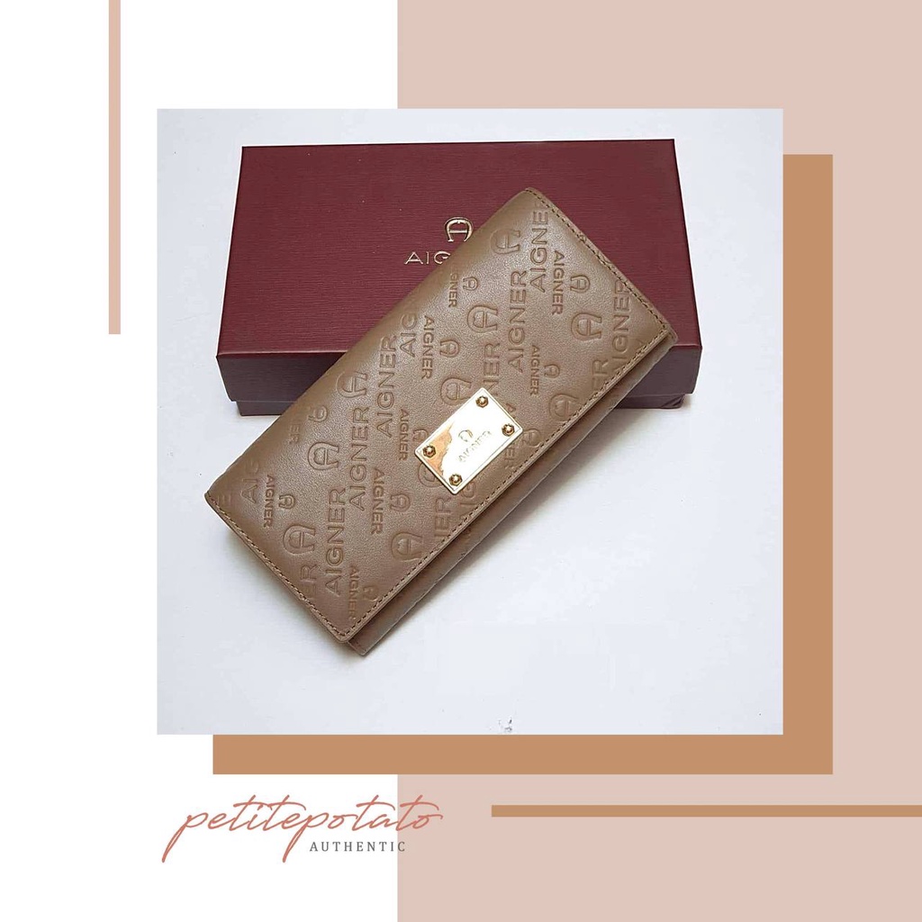 DOMPET BRANDED WANITA AIGNER EMBOSSED WALLET