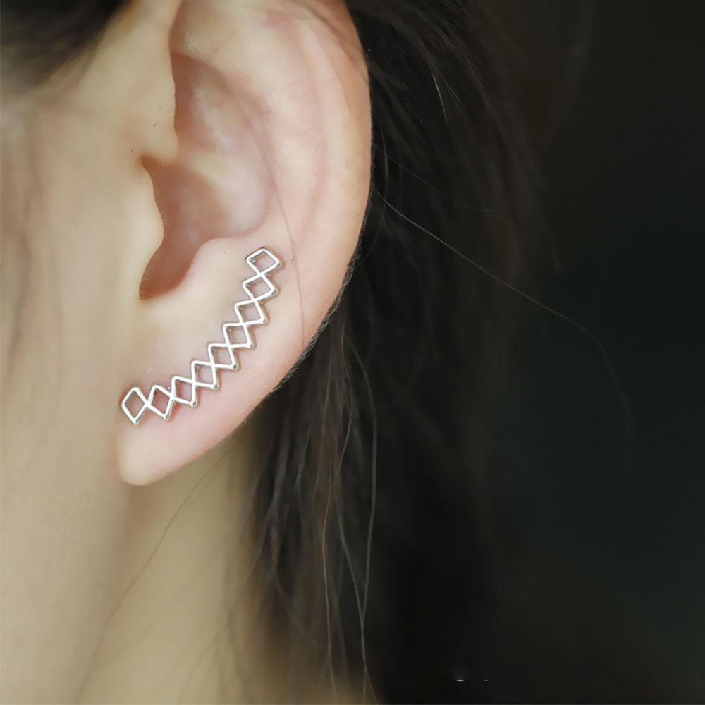 Timekey Anting Tusuk Gantung Desain Geometri Hollow Untuk Wanita A7K5