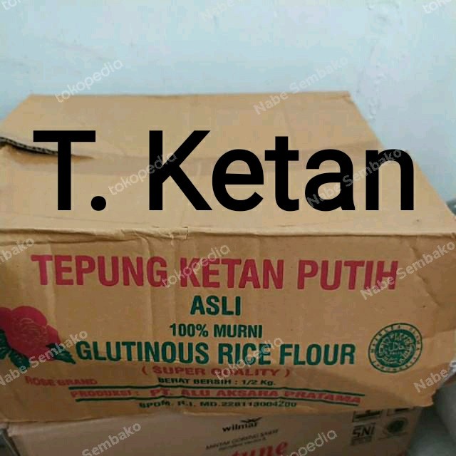 

PROMO [COD] Tepung Beras Ketan Rose Brand 500gr per dus
