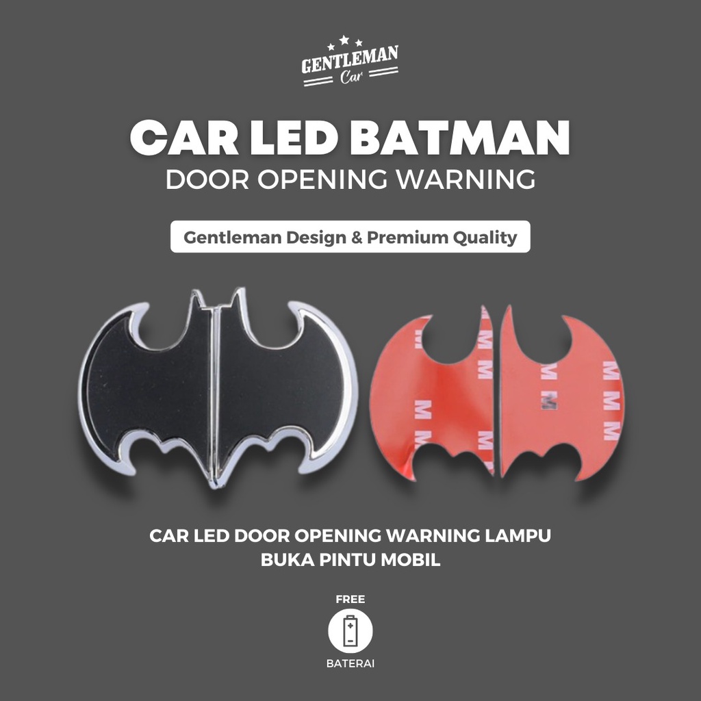 Car LED Batman Door Opening Warning Lampu Peringatan Safety Buka Pintu Mobil