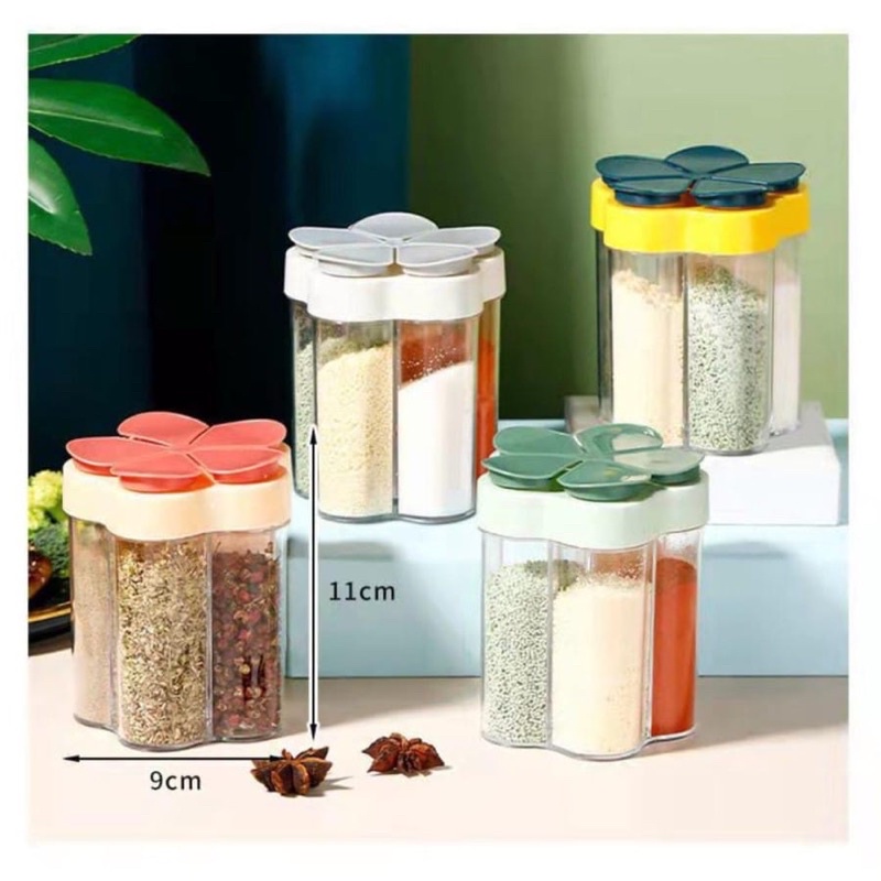 Tempat Bumbu Dapur 5 in 1 serbaguna/Wadah Bumbu/Botol bumbu toples 5 in 1