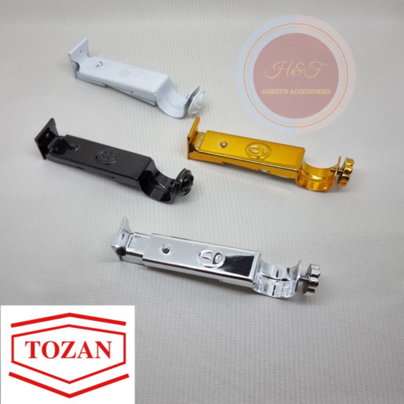 Bracket Single Gorden Rollet Tozan/Kaki Single Rolet Tozan/Bracket Rel Gorden/Penyangga Rel Gorden/K