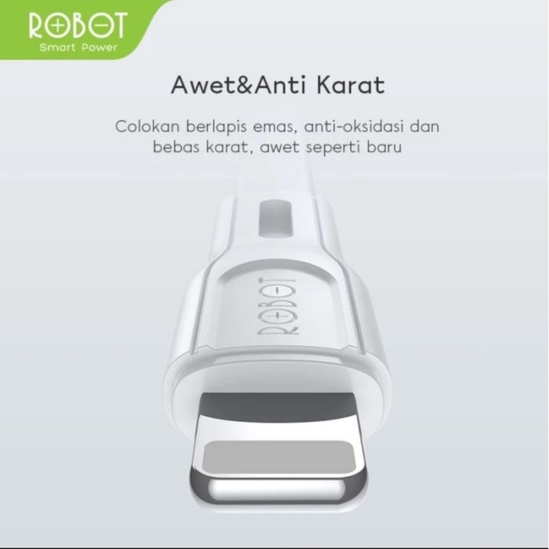 ROBOT Kabel Data Micro USB - 1M - Garansi Resmi 1 Tahun - RDM100S/RDC100S/RDL100S