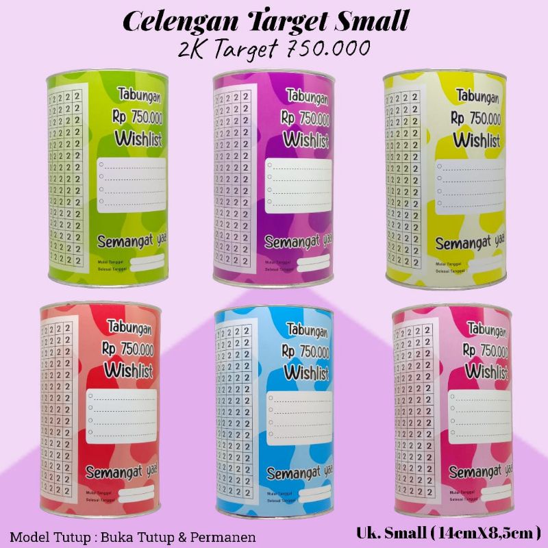 Celengan Target 2k Target 750rb Tabungan Target Viral Celengan Target Buka Tutup Hadiah Kado Ulang T