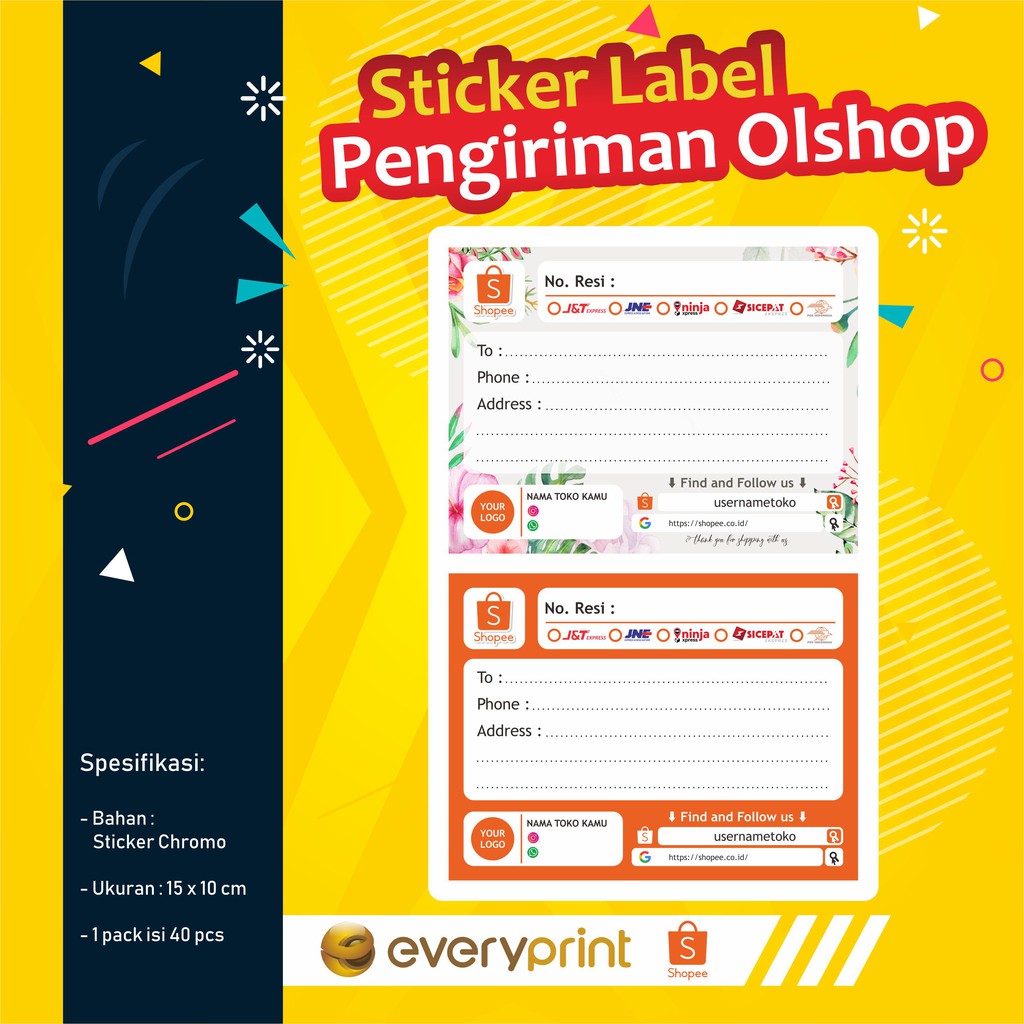 

STICKER LABEL PENGIRIMAN OLSHOP