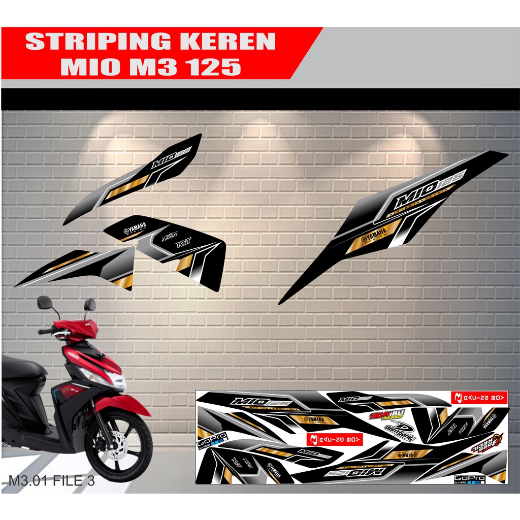 striping stiker yamaha mio m3 125