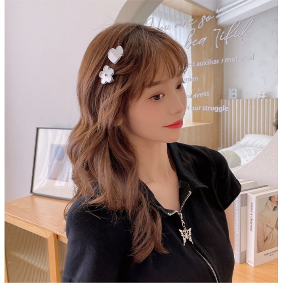 AC057 Jepit Rambut Poni Hair Pin Cermin Simple Korea