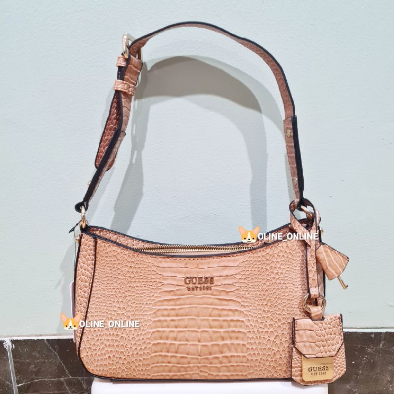 tas georgina shoulder bag two tone kondangan pesta croco saffiano tas jinjing