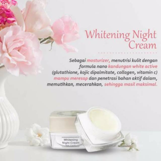 syahirah white glow night cream