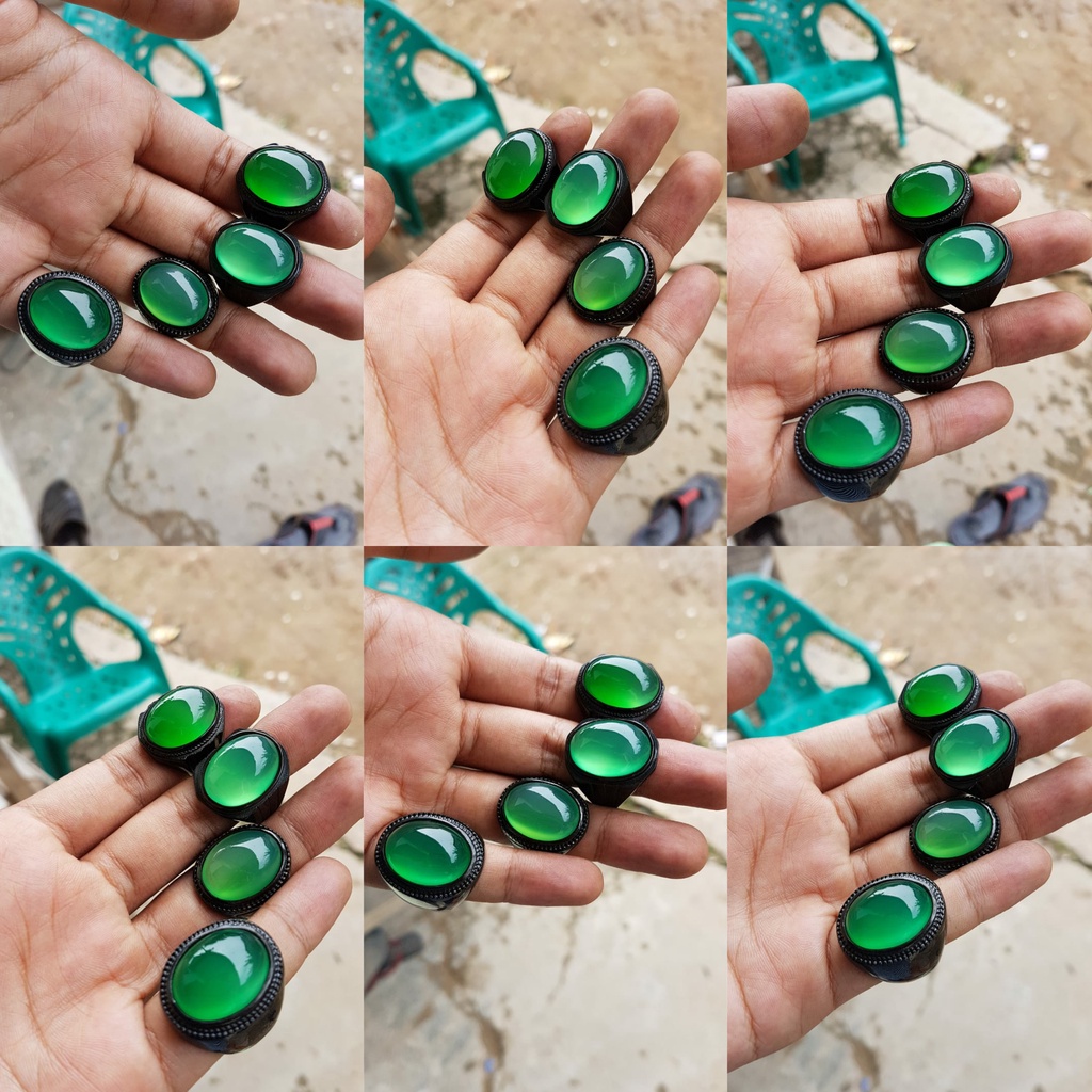 Hijau Garut Super Ijo botol Ring Hitam 4pcs  1263
