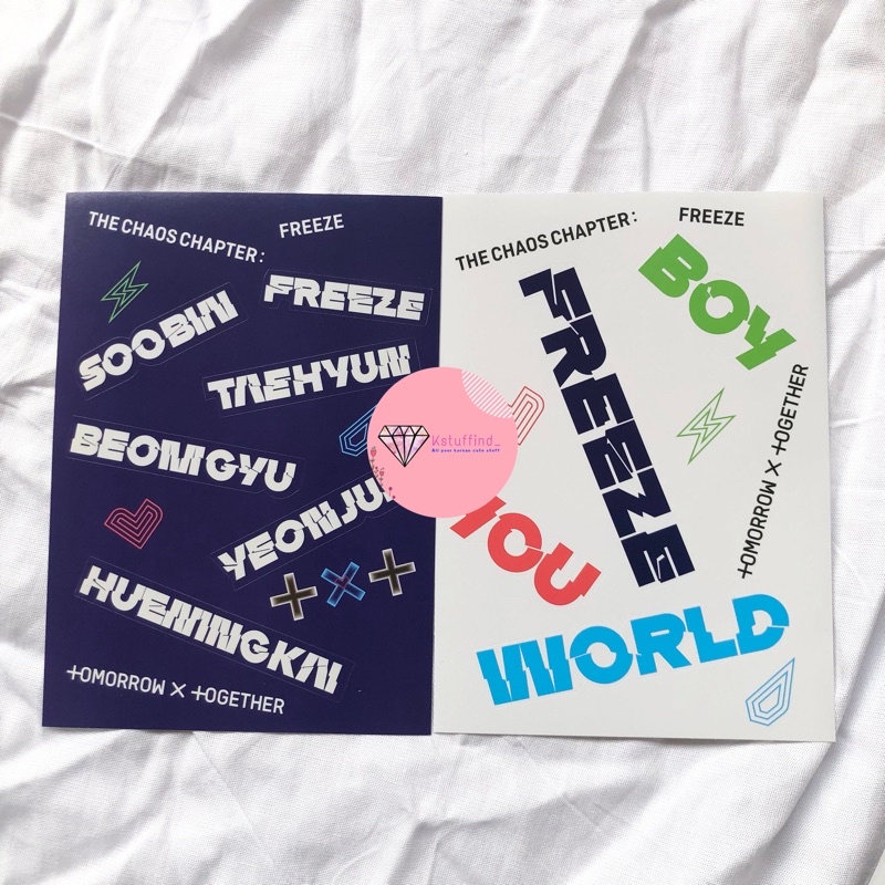 [kstuffind] TXT OFFICIAL STICKER FREEZE ALBUM STIKER SET