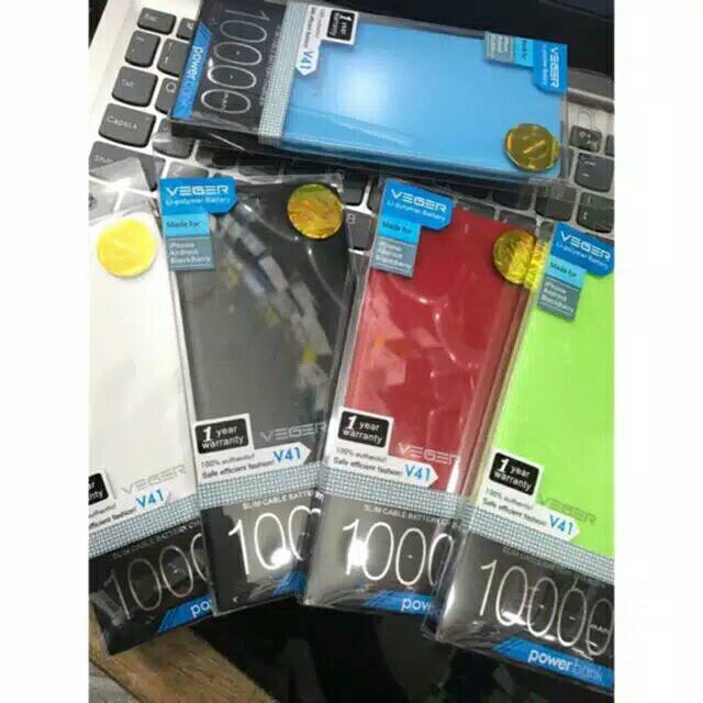 Powerbank VEGER 10000mAh v41 Original garansi resmi 1tahun / powerbank veger slim 10000mah /pb veger