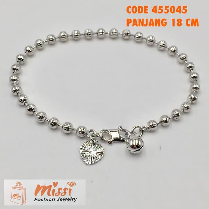 Missi Jewelry Gelang Tangan Biji Lada Putih Emas Imitasi 455045