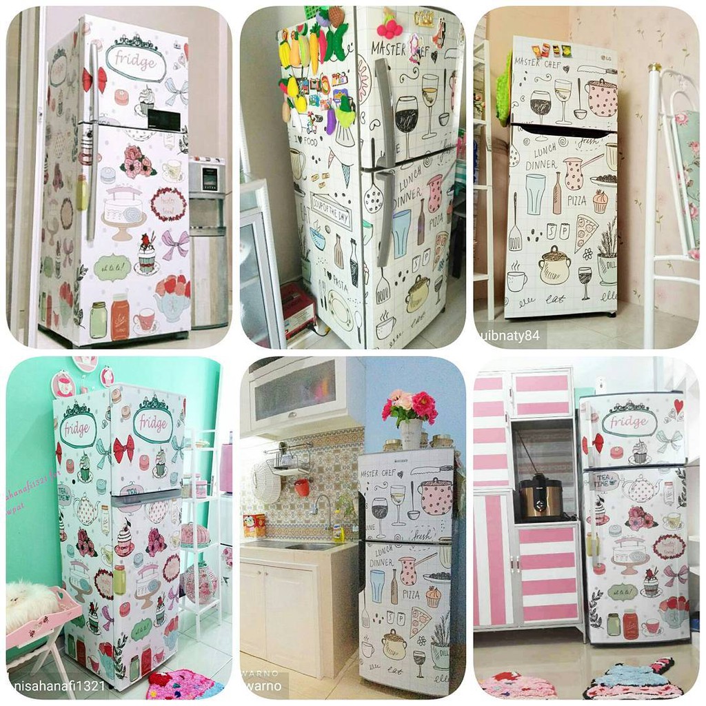 Wallpaper Sticker Kulkas 2 Pintu Karakter Keroppi  A J S 