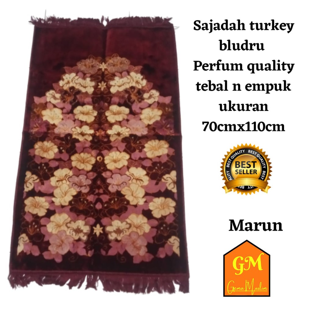 sajadah turky perfum premium marun