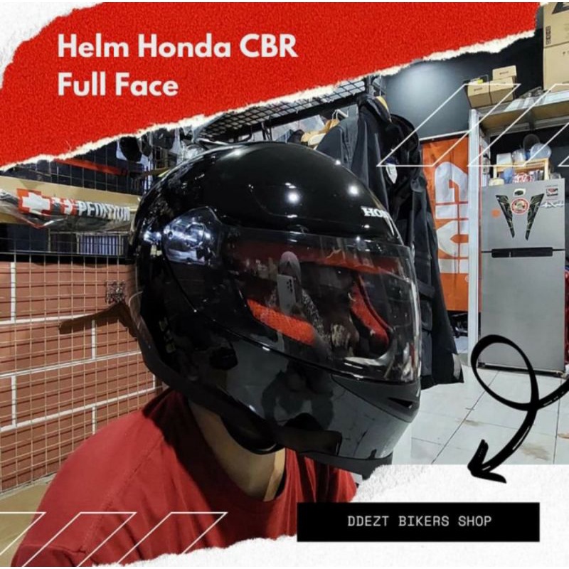 HELM MOTOR HONDA CBR FULL FACE FULLFACE SPORT ORIGINAL HONDA SNI