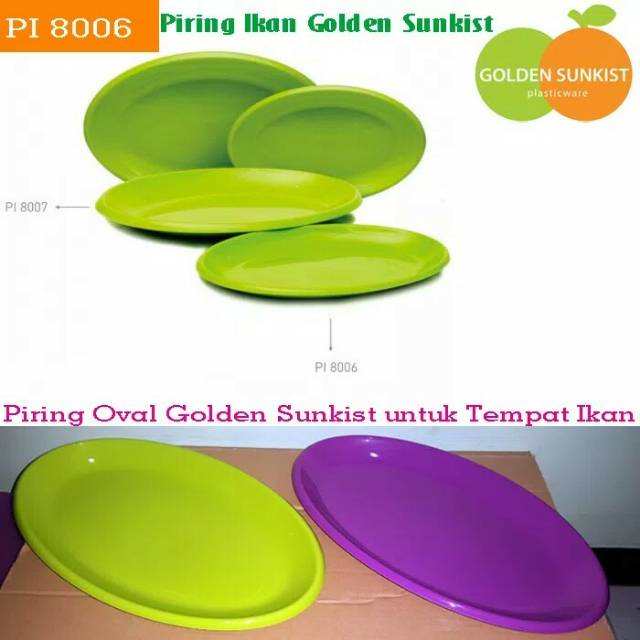 Piring ikan Golden Sunkist kode PI 8007 warna UNGU