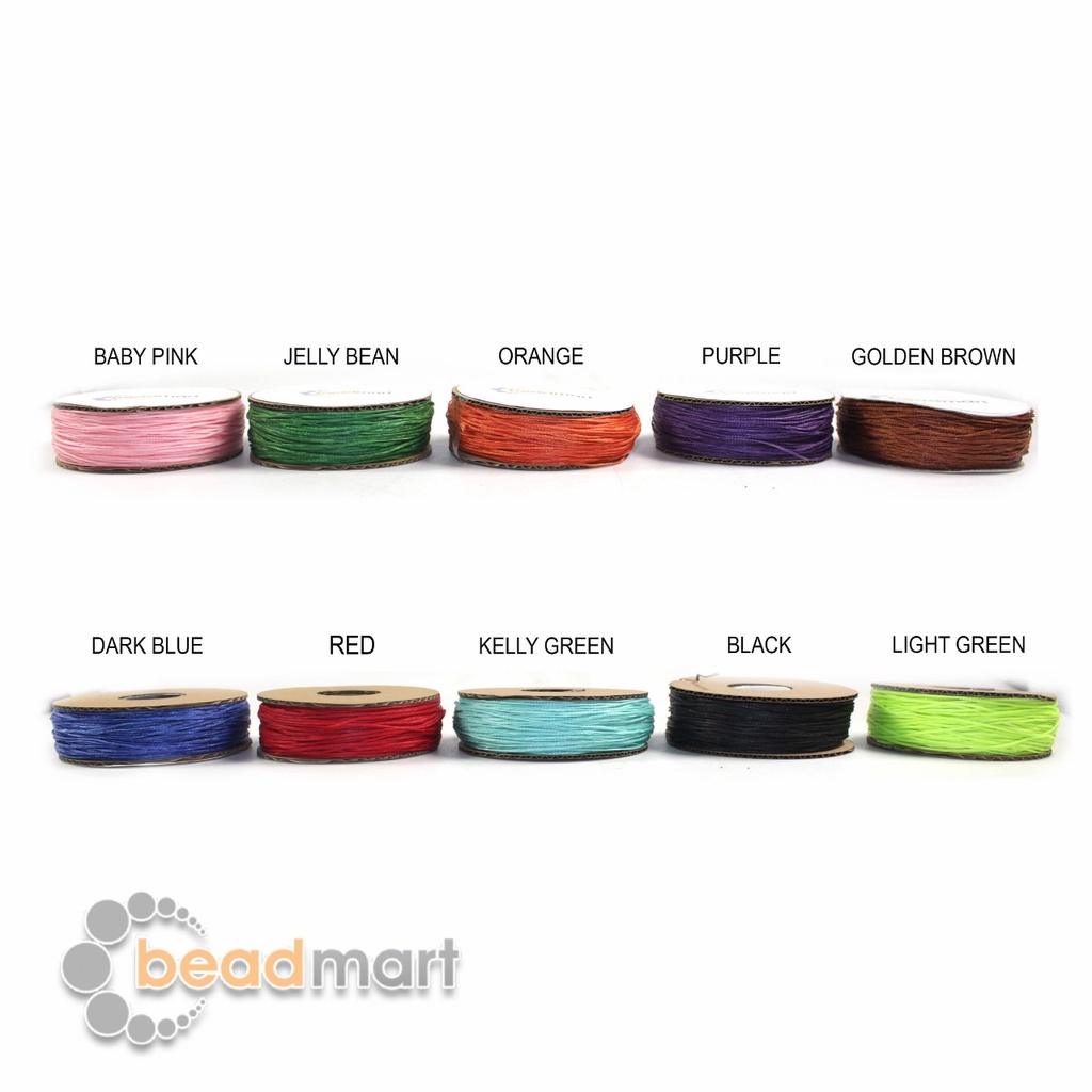 Tali Nylon Wax Lilin, 1mm, 1 Roll, Bahan Aksesoris