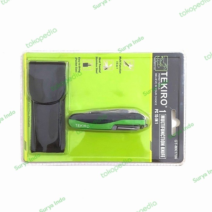 

Promo Bulan Ini Pisau Lipat Multifungsi 15 In 1 Tekiro Gt-Mk1706 Multifunction Knife Diskon