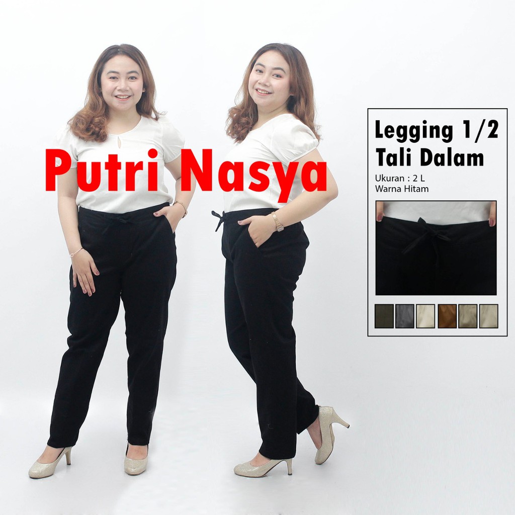 Celana jumbo kantor legging 1/2 karet dalam / celana bigsize / celana formal / celana wanita jumbo