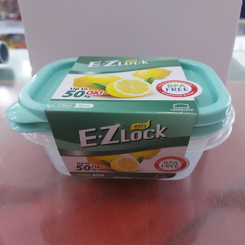 ez lock , lock &amp; lock food container isi 2 pc.