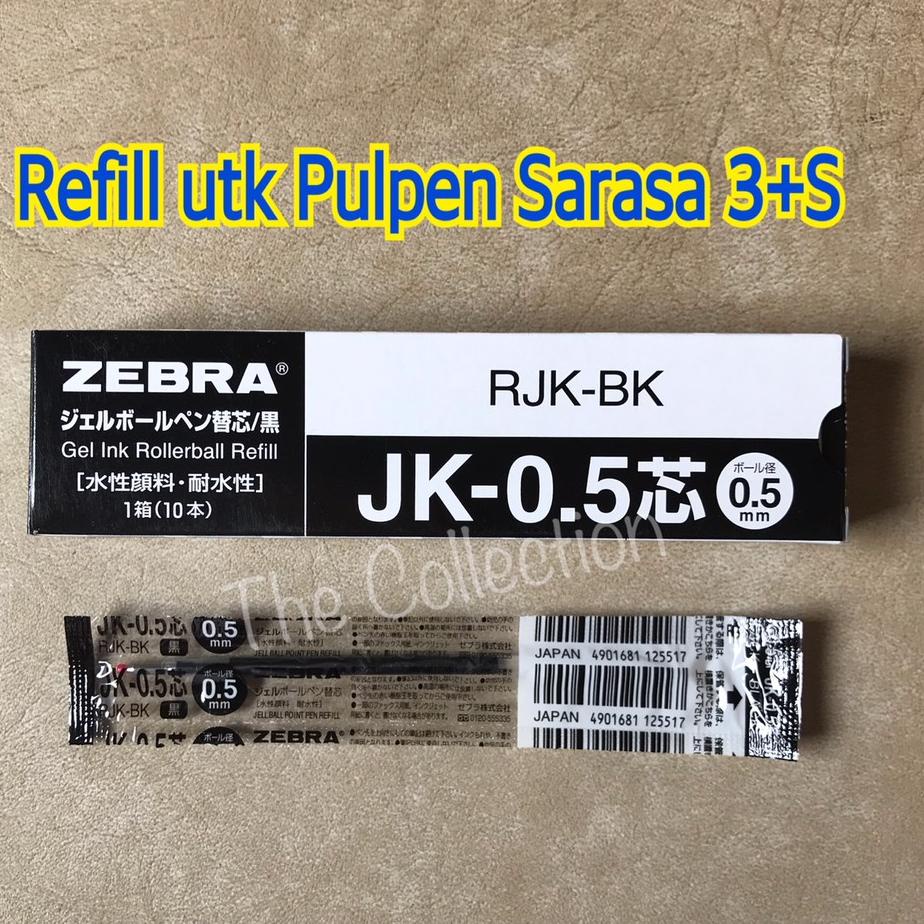 

Baru ATK556SR Refill 3S Black 0.5 RJK-BK Sarasa Pulpen isi ulang 3+S hitam JK G301 G-301 ZEBRA