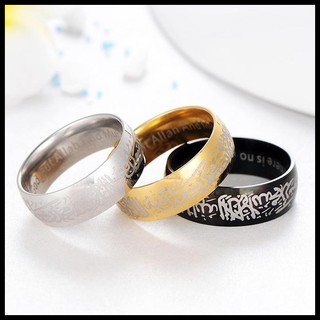 Ekslusif Cincin Pernikahan Islam Wedding Kaligrafi Arabic Gold Black