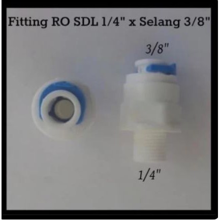 Giri Tirta - Fitting Reverse Osmosis DRAT 1/4 Inch Selang Colok 3/8 Inch