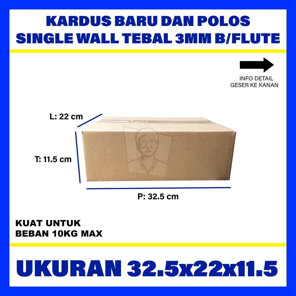 

Kardus Polos Box Karton Packing Murah UK 32.5 x 22 x 11.5