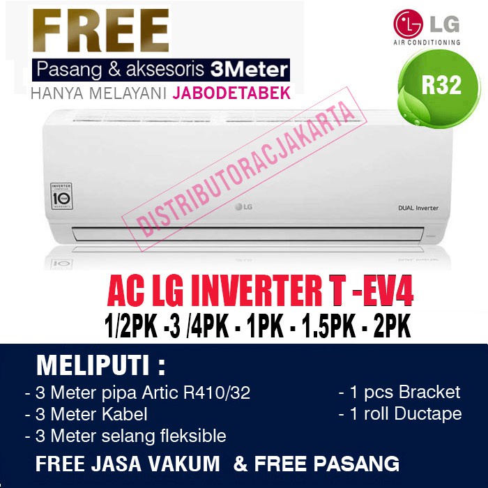 Promo MEGA ELEKTRONIK SALE   AC LG Inverter 1/2 PK - 1PK - 1.5PK - 2PK T-EV4