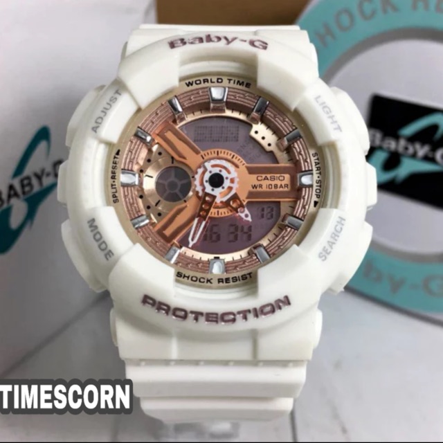 CASIO BABY -G WHITE RUBBER 4cm ORIGINAL BM
