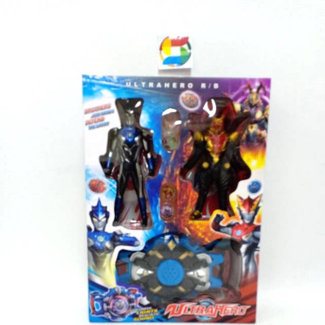 Sekawantoys Mainan cowok robot ultra hero.2 robot 4 coin +senjata dos [00015]