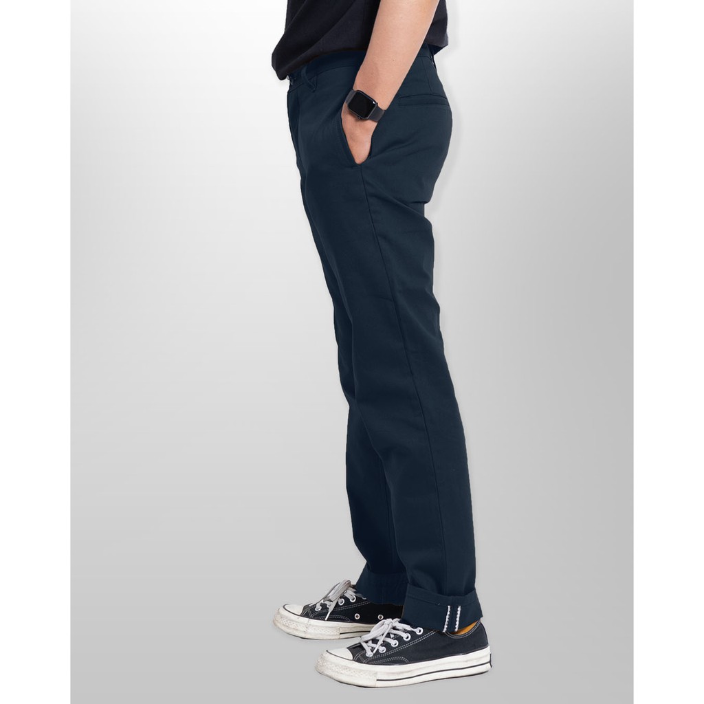 Morgen Slim Straight Chino Pants - Navy