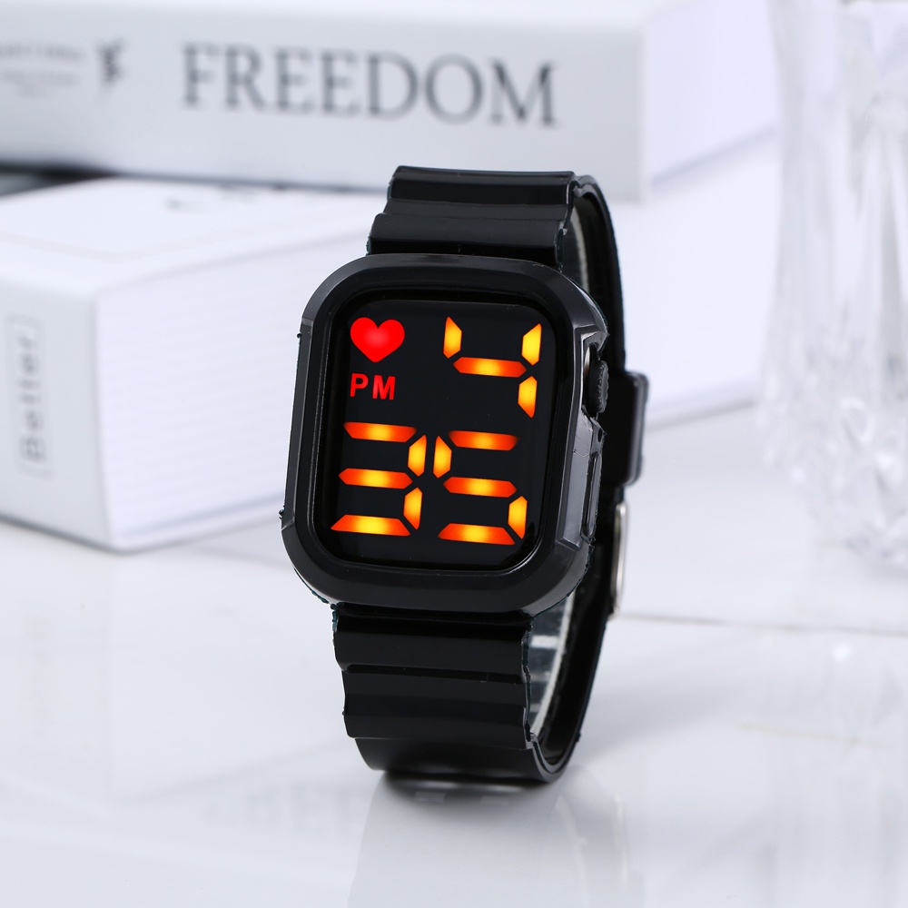 (COD)Jam Tangan Wanita Fashion Korea Style Digital Sport M127/ Jam Tangan Strap Rubber Untuk Wanita tahan air