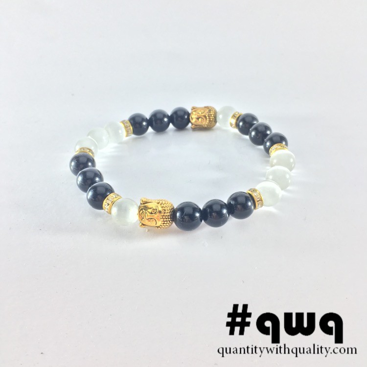 quantitywithquality gelang budha custom onyx cat eye BUDDHA bracelet