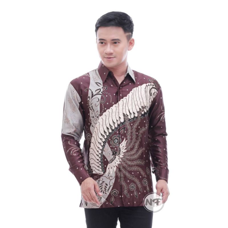 KEMEJA BATIK PRIA SEMI SUTRA SILKY PREMIUM