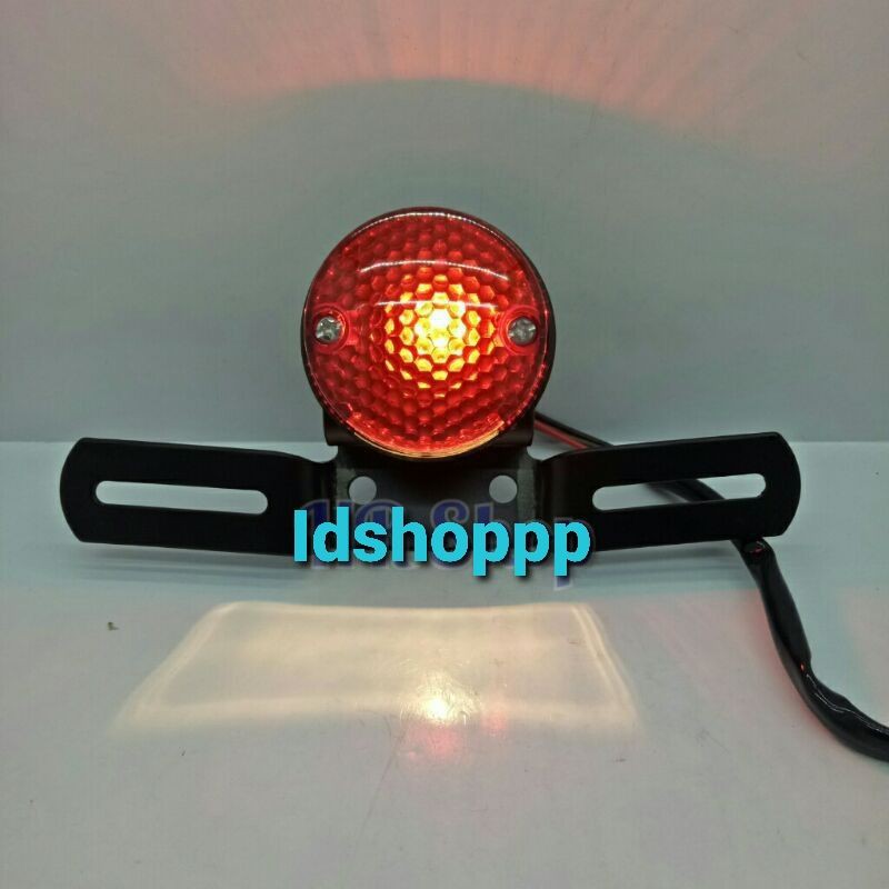 Lampu Stop Bulat Besi Tralis Japstyle - Lampu Stop Clasic Besi Tralis Grill Universal Motor Custom