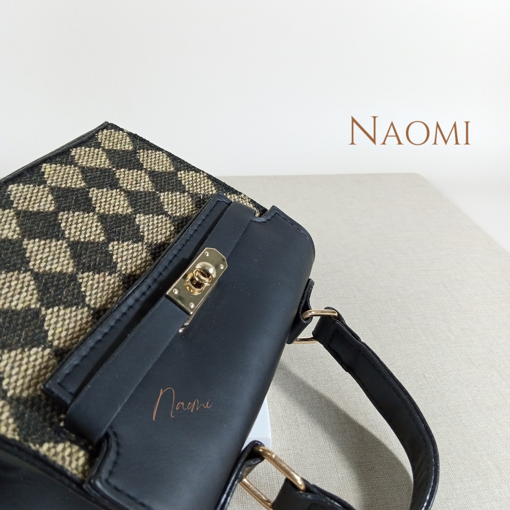 NAOMI - Georgia Sling Bag Import - Tas Premium Wanita Kulit Sintetis - Motif Slempang - Tas Wanita - Tas Naomi - Naomi Bag - women bag