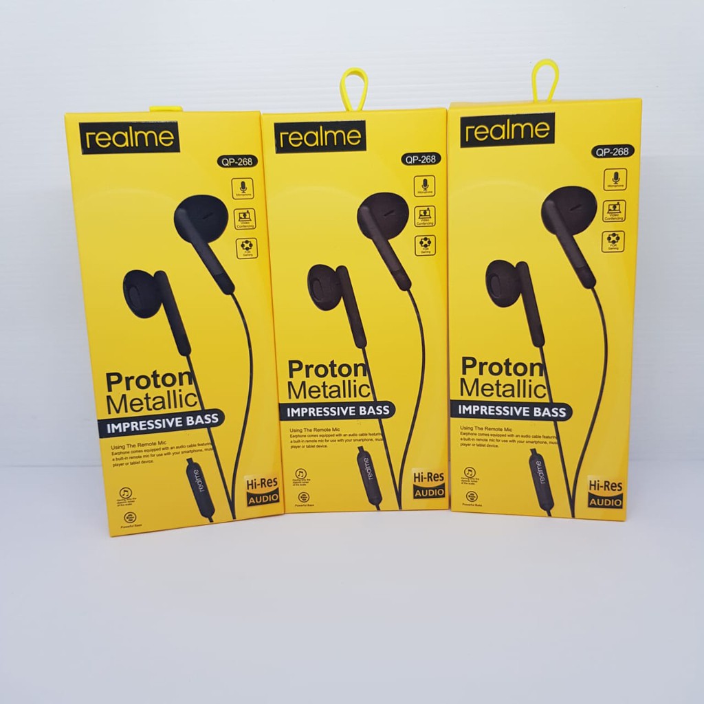 Earphone Realme QP-268 Realme Proton Metalic Audio / Handsfree Realme / Earphone Realme [qtop.id]