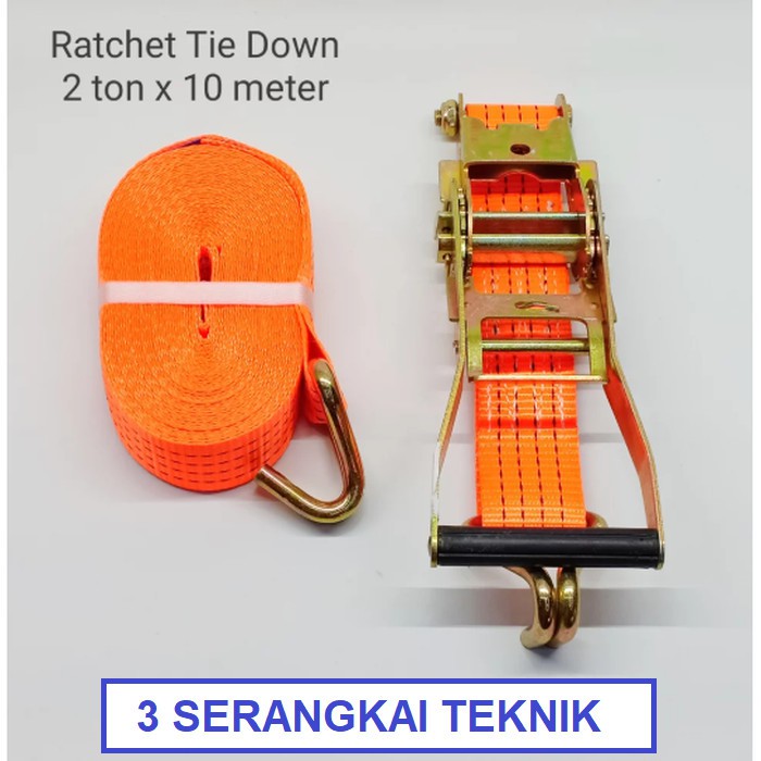 Gladiator Rachet Tie Down 2 Ton X 10 Meter - Tali Ikat Barang Mobil Truk 2 X 10M