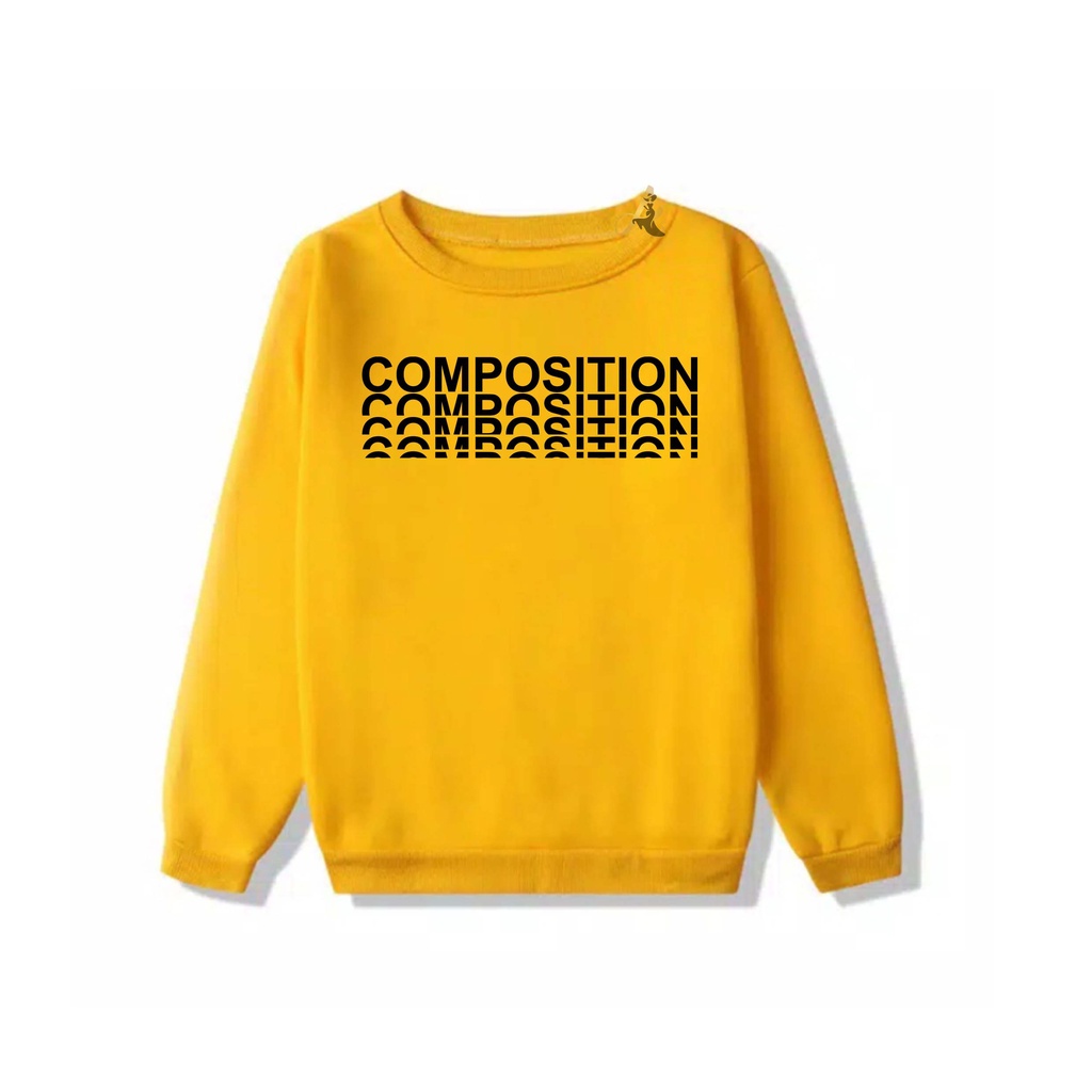 Sweater crewneck COMPOSITION sweater Pria dan wanita  distro polos