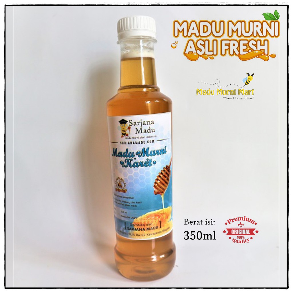 

Madu Murni Karet 100% Asli Fresh 350ml