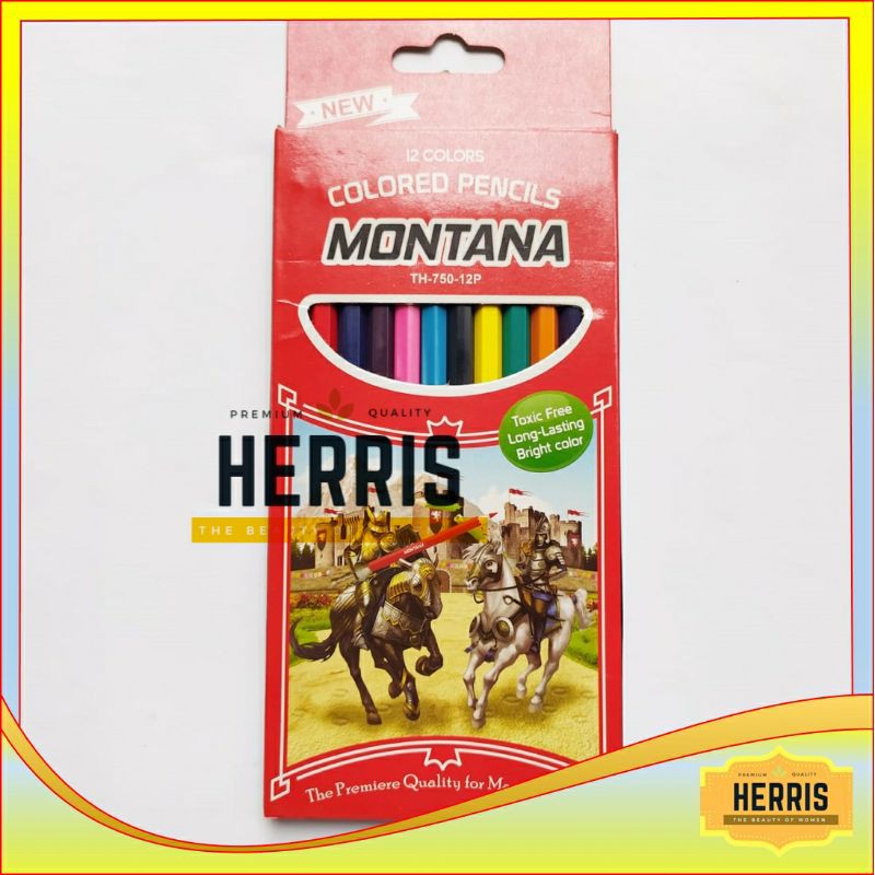 

12 Pensil Warna Panjang Colored Pencils