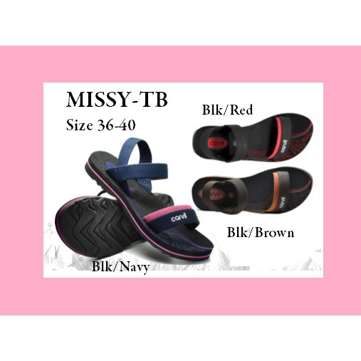 Sandal Wanita Carvil Missy-TB Sandal Slop Spon Gunung Trendy