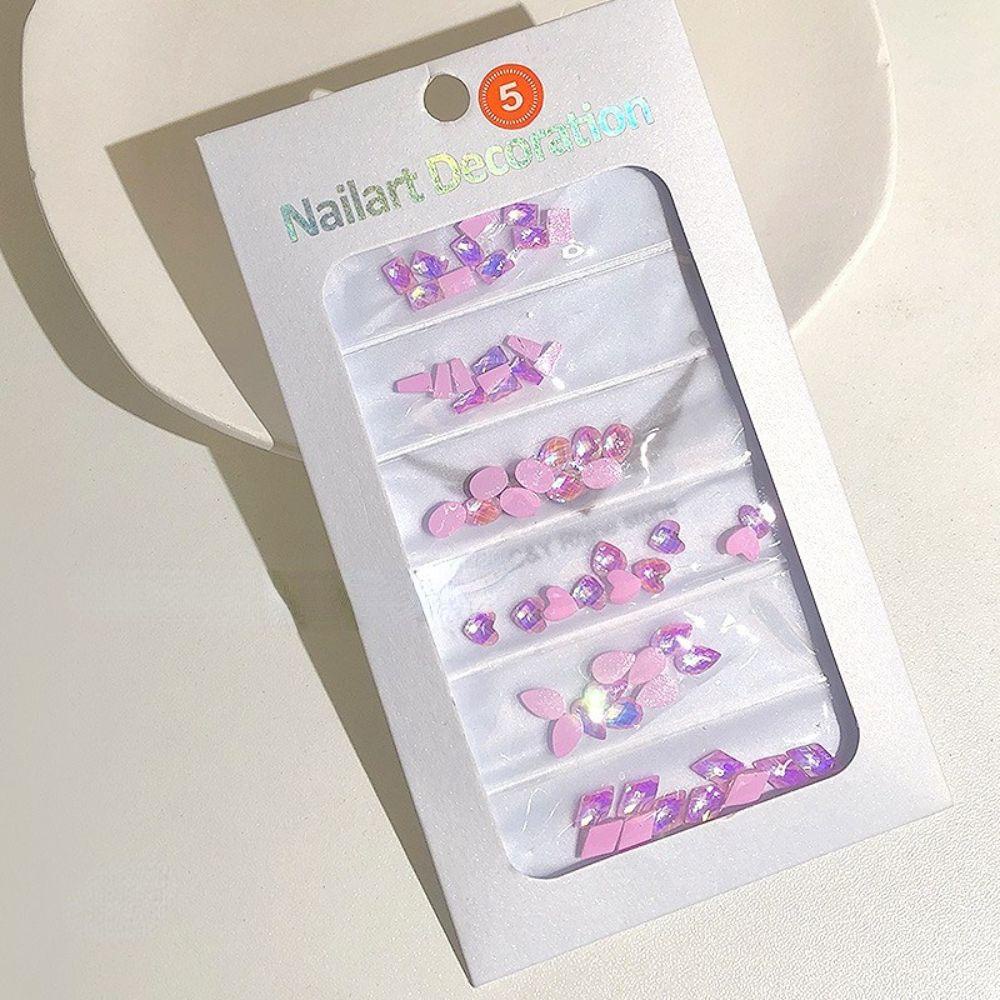 Mxbeauty Paku Charms Tetes Air Persegi Panjang Flat Bottom Nail Salon Manicure Aksesoris DIY Bahan Kuku 3D Dekorasi Kuku