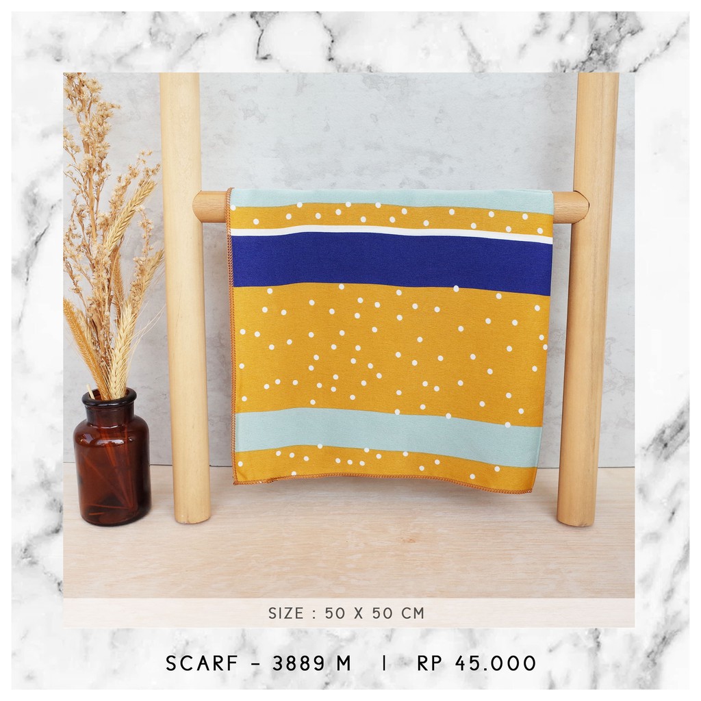 NECK SCARF / SYAL KOREA / SCARF PATTERN (SIZE 50 X 50 CM) - 3889 / 4067-3889 M