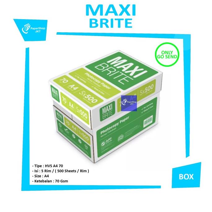 

KHUSUS GOSEND!! Maxi Brite 70g A4 Kertas Fotokopi/Kertas Print PERBOX KERTAS HVS